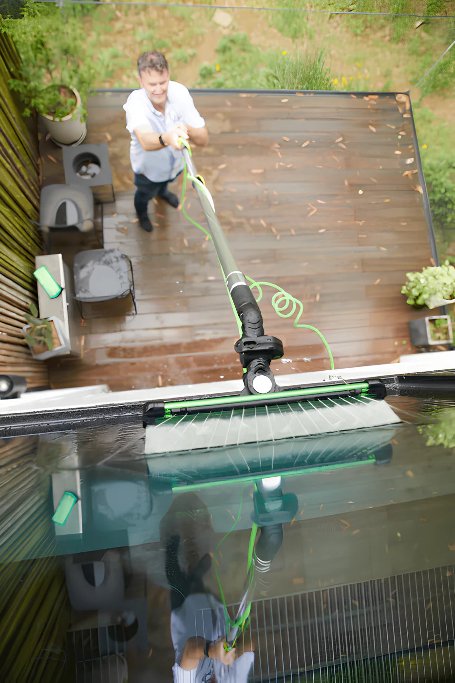 Wasserteleskopstange Hybrid mit optionalem Fensterreinigungsset