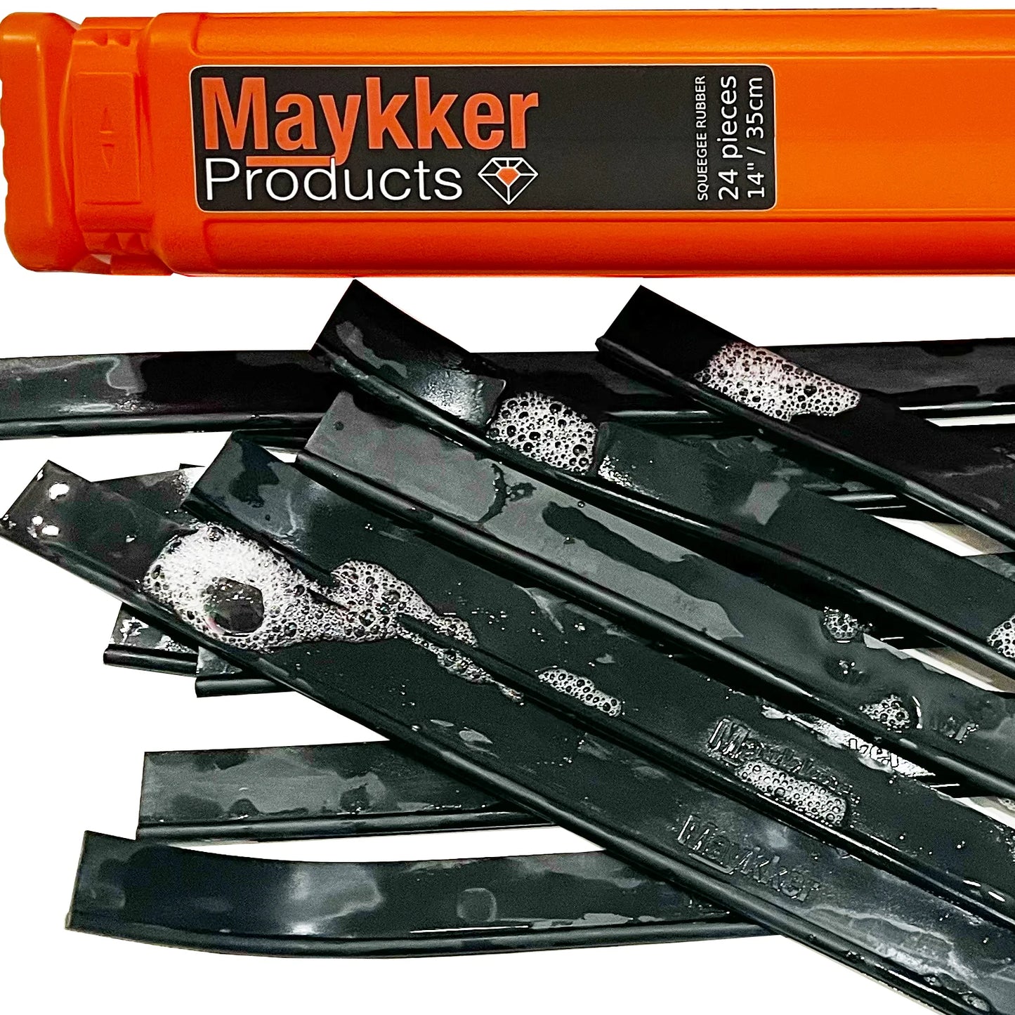 Maykker Wischergummi 24 Stück im HDPE-Behälter