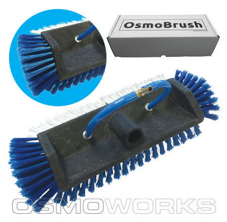 Osmoworks Osmobrush Wasserführende Bürste Pro-Window Ultraleichte Waschbürste Wasserführende Bürste für Teleskopstangen Bürste mit Wasserdurchlauf Waschbürste