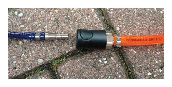 Schnellkupplung für Schlauchanschluss mit Druckschalter