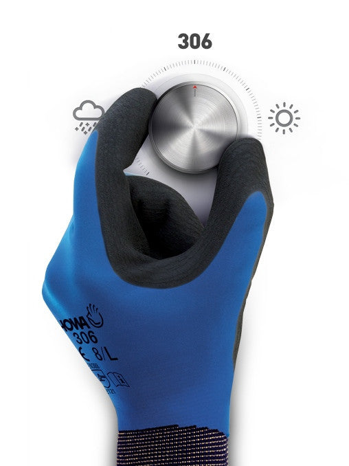 Showa 306 Nitril atmungsaktive warme Arbeits Handschuh