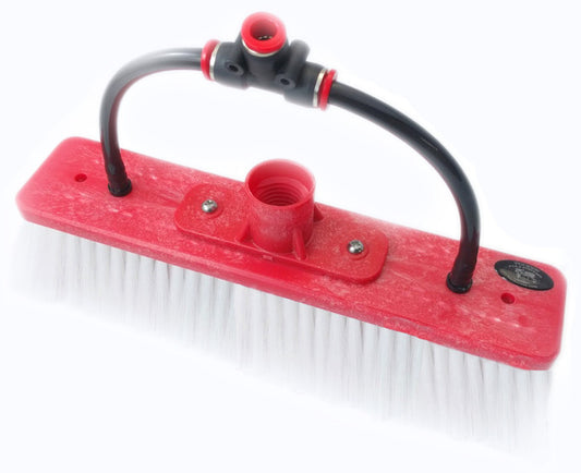 Waschbürste Tucker 30cm weiß weich DuPont Nylon Wasserführende Bürste für Teleskopstangen Bürste mit Wasserdurchlauf Waschbürste