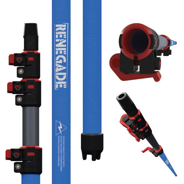Renegade 9 meter Wasserführende Alu-Glasfaser Wasserdurchlaufstange