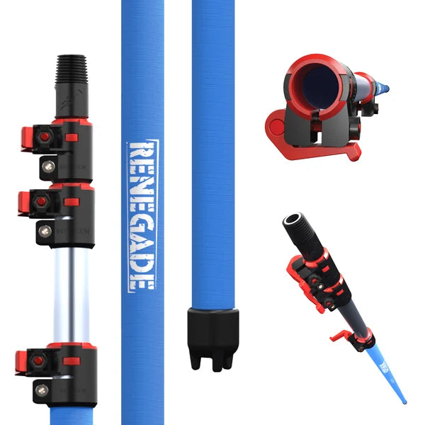  Facelif Renegade Alu-Glasfaser Teleskopstiel mit Wasserdurchlauf.