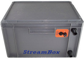 Pumpe und Batteriekasten